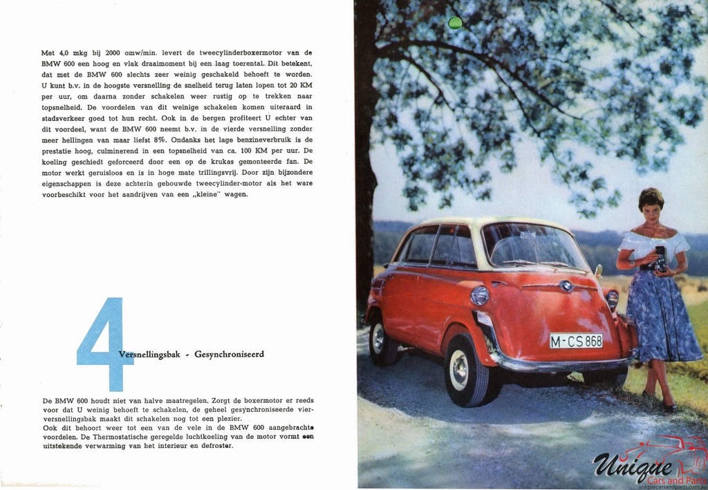 1957 BMW 600 Brochure Page 8